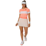 Asics T-Shirt Game SS Top Damen Pink Weiß