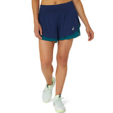 Asics Short Nagino 3.5IN 2-in-1 Layer Damen Marineblau