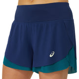 Asics Short Nagino 3.5IN 2-in-1 Layer Damen Marineblau