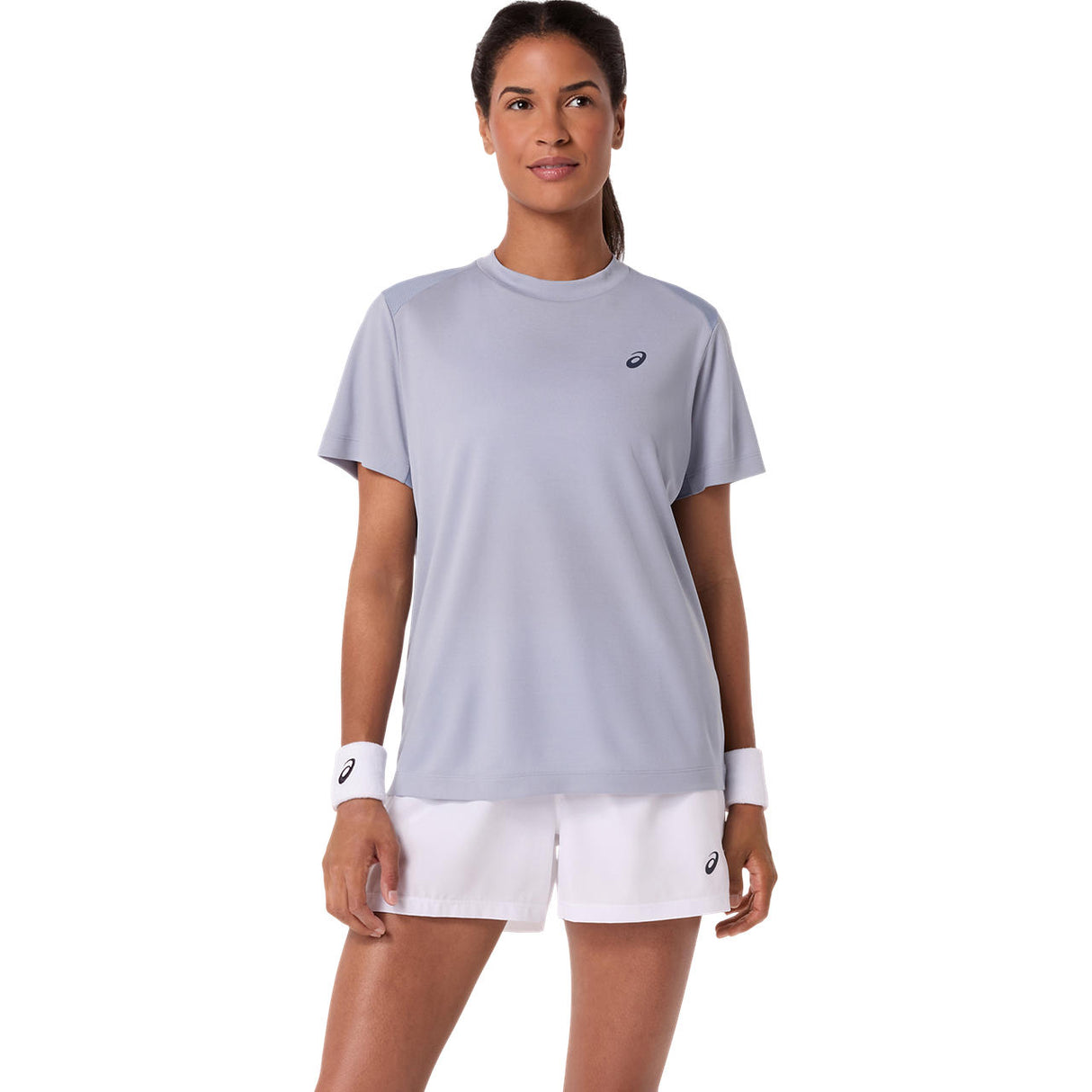 Asics T-Shirt Court SS Top Dames Grijs