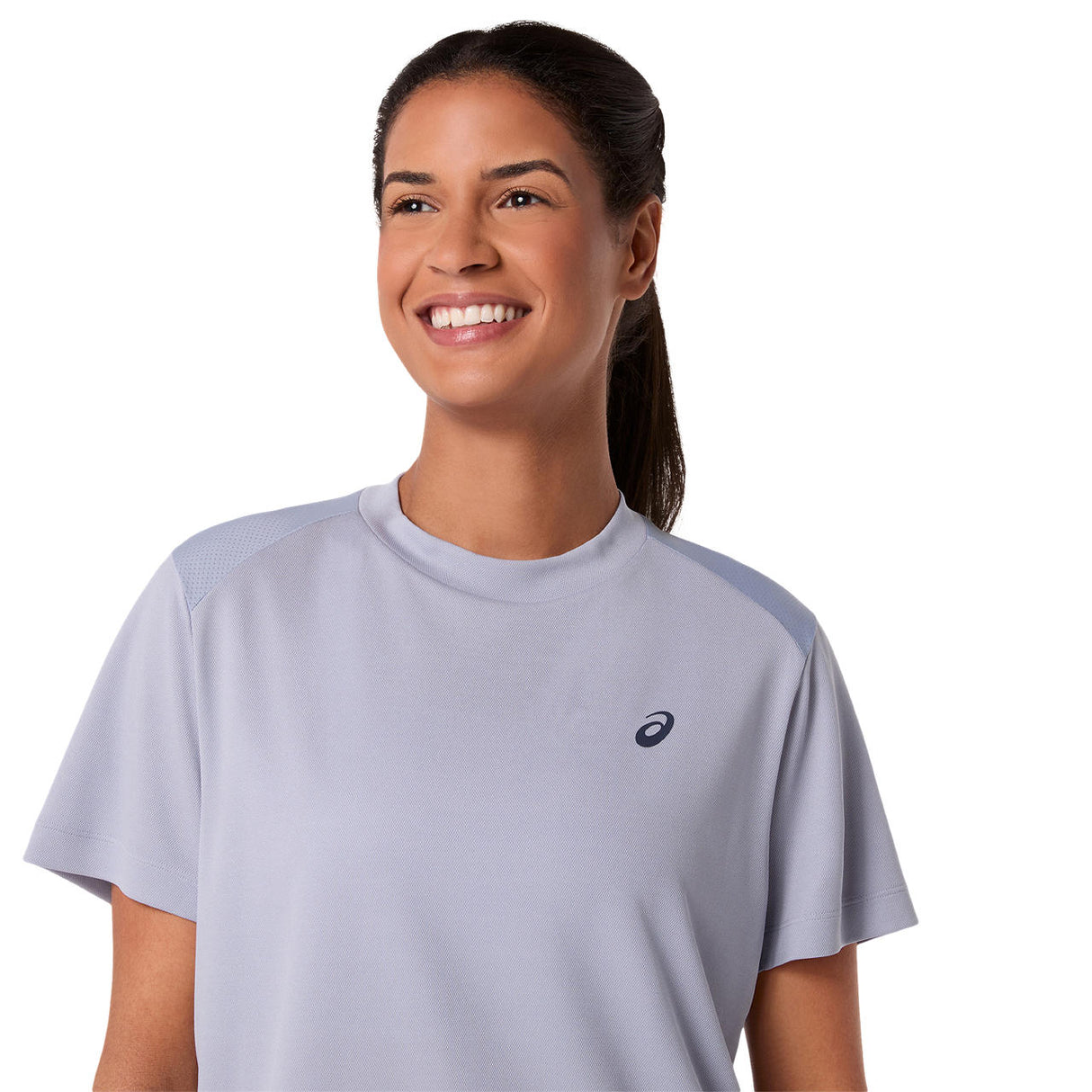 Asics T-Shirt Court SS Top Dames Grijs