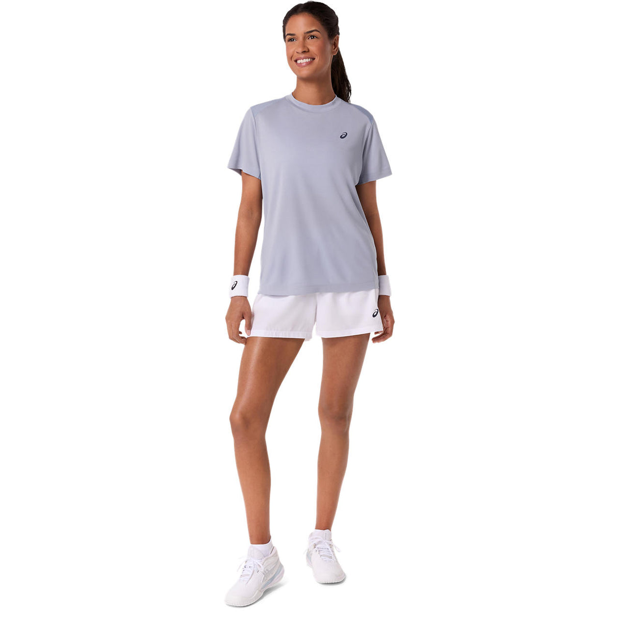 Asics T-Shirt Court SS Top Dames Grijs