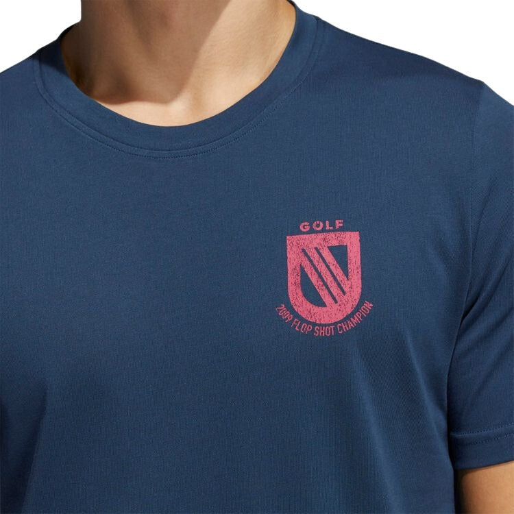 Adidas Golf-T-Shirt für Herren, Marineblau/Pink
