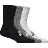 Asics Sportsocken 3er-Pack Crew Unisex Schwarz Grau Weiß 3 Paar