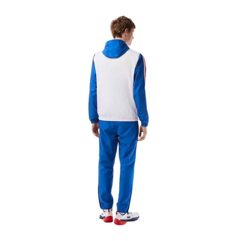 Lacoste Trainingspak Tennis Jogger-Set Heren Wit Blauw