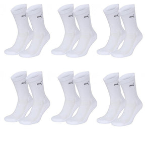 6 Paar Puma Unisex Coolmax Sportsokken Court Wit