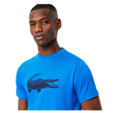 Lacoste T-Shirt Sport Rundhals Herren Blau Schwarz