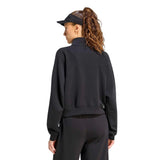 Adidas Cover Up Half-Zip Sweatshirt Dames Zwart Achter