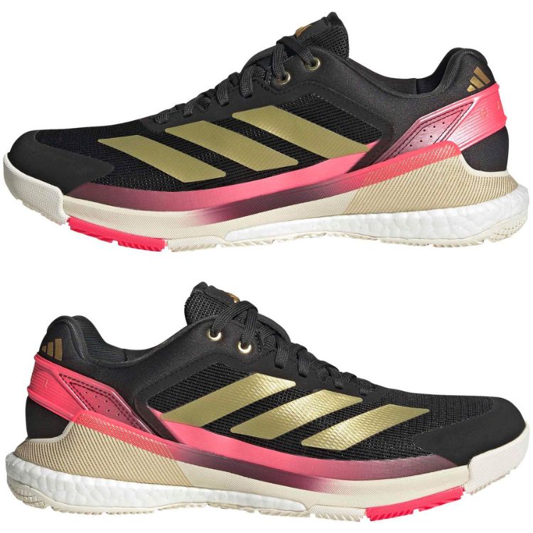 Adidas Padelschoen Crazyquick Boost Padel Heren Zwart Goud Roze