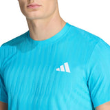 Adidas T-Shirt Freelift Tee Blauw Kraag
