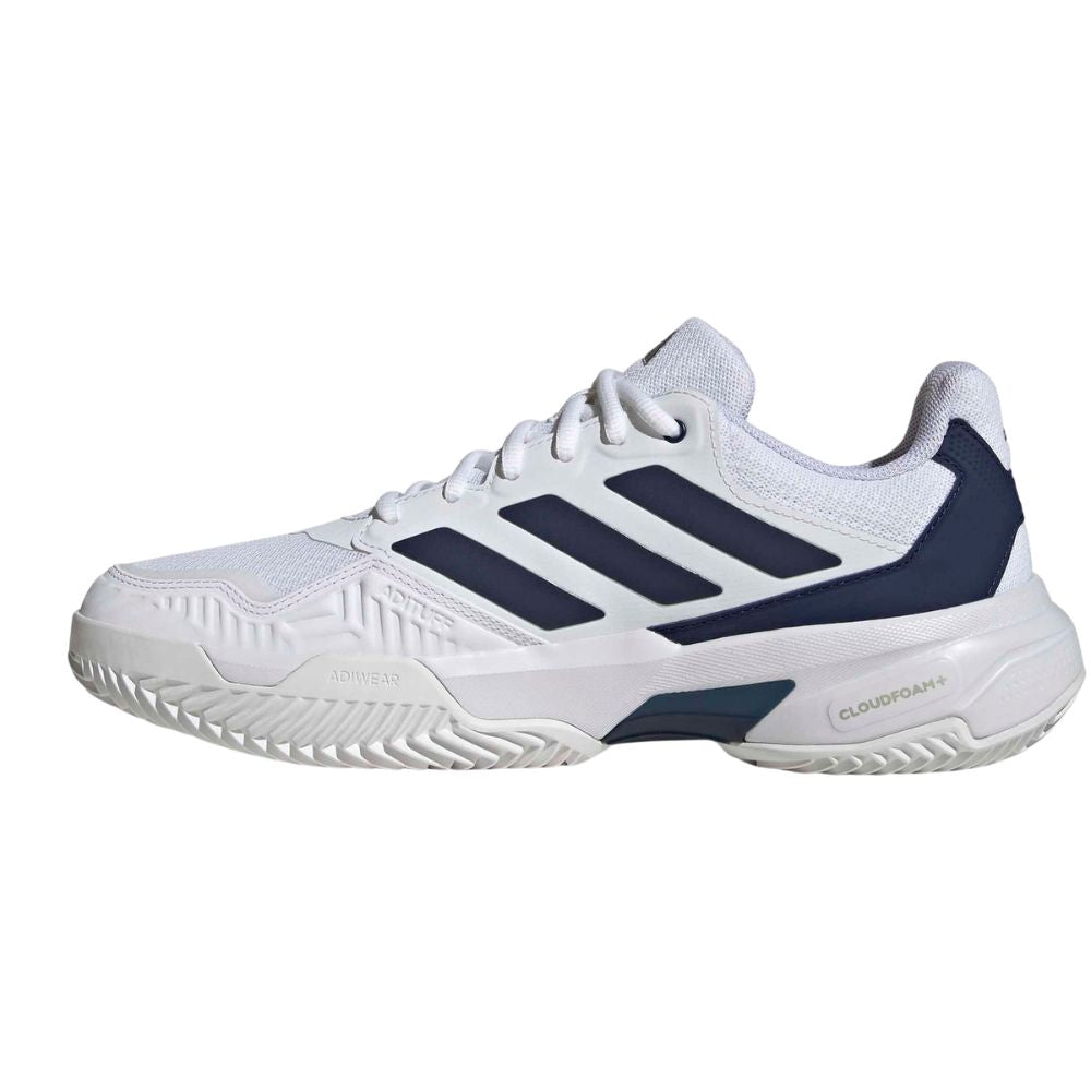 Adidas Tennisschoen Padelschoen Courtjam Control 3 Clay Heren Wit Blauw Links