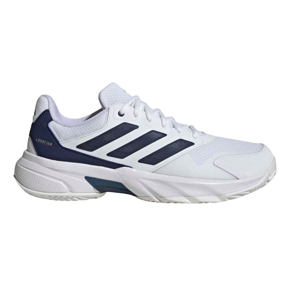 Adidas Tennisschoen Padelschoen Courtjam Control 3 Clay Heren Wit Blauw Rechts