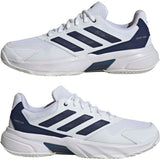 Adidas Tennisschoen Padelschoen Courtjam Control 3 Clay Heren Wit Blauw Voorkant