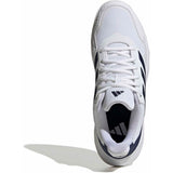 Adidas Tennisschoen Padelschoen Courtjam Control 3 Clay Heren Wit Blauw Zijkant