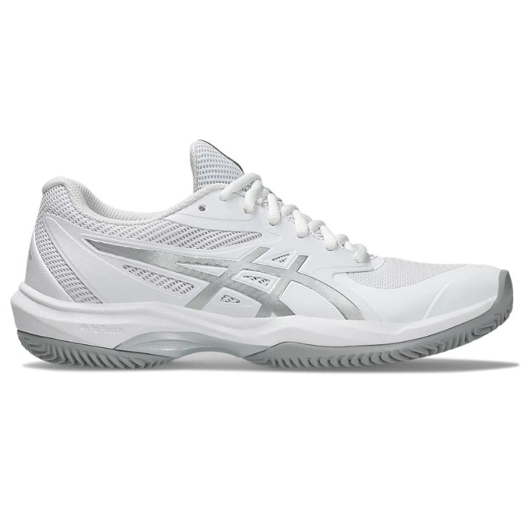 Asics Tennisschoen Gel Game 9 Clay / OC Dames Wit Zilver