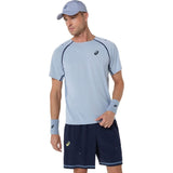 Asics T-Shirt Match SS Top Heren Grijs Blauw