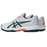 Asics Padelschoen Game FF Padel Heren Wit Groen Zijkant