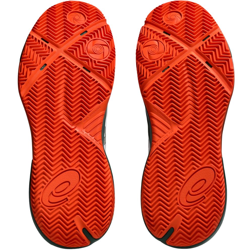 Asics Padelschoen Gel Challenger 15 Padel Heren Wit Oranje Onderkant