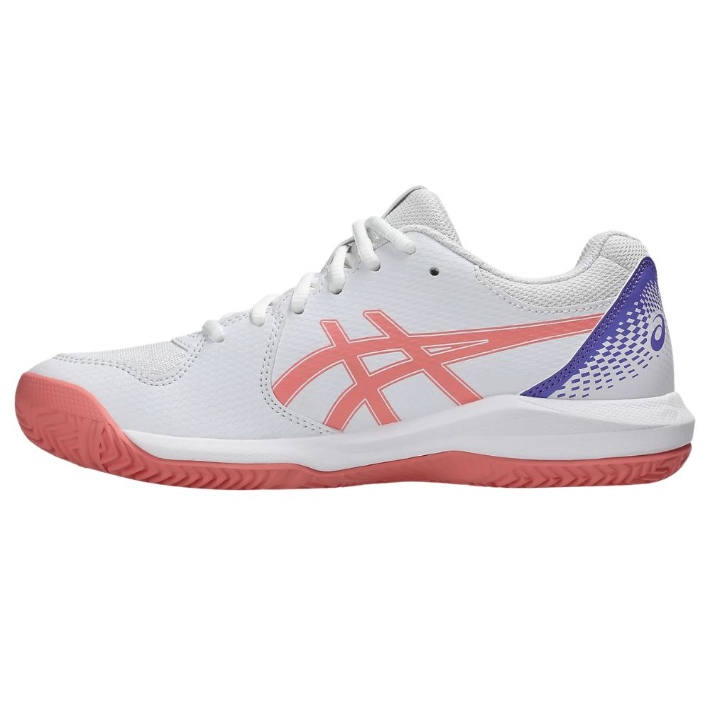 Asics Padelschoen Gel Dedicate 8 Padel Dames Wit Roze Links