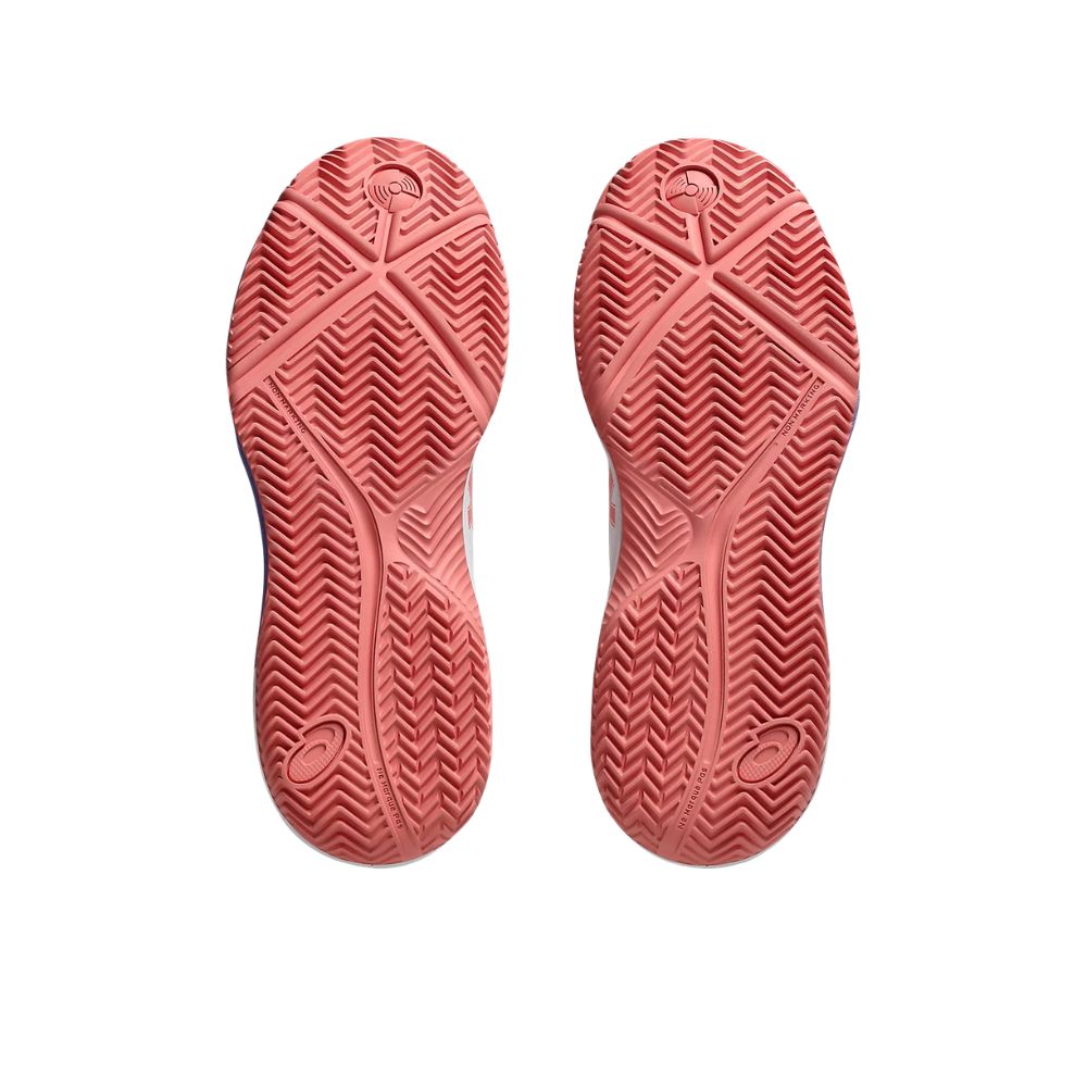 Asics Padelschoen Gel Dedicate 8 Padel Dames Wit Roze Onderkant