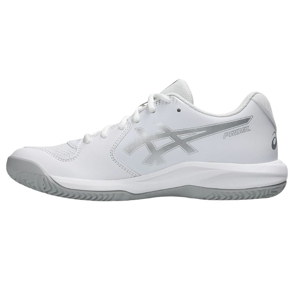 Asics Padelschoen Gel Dedicate 9 Padel Dames Wit Zilver Links