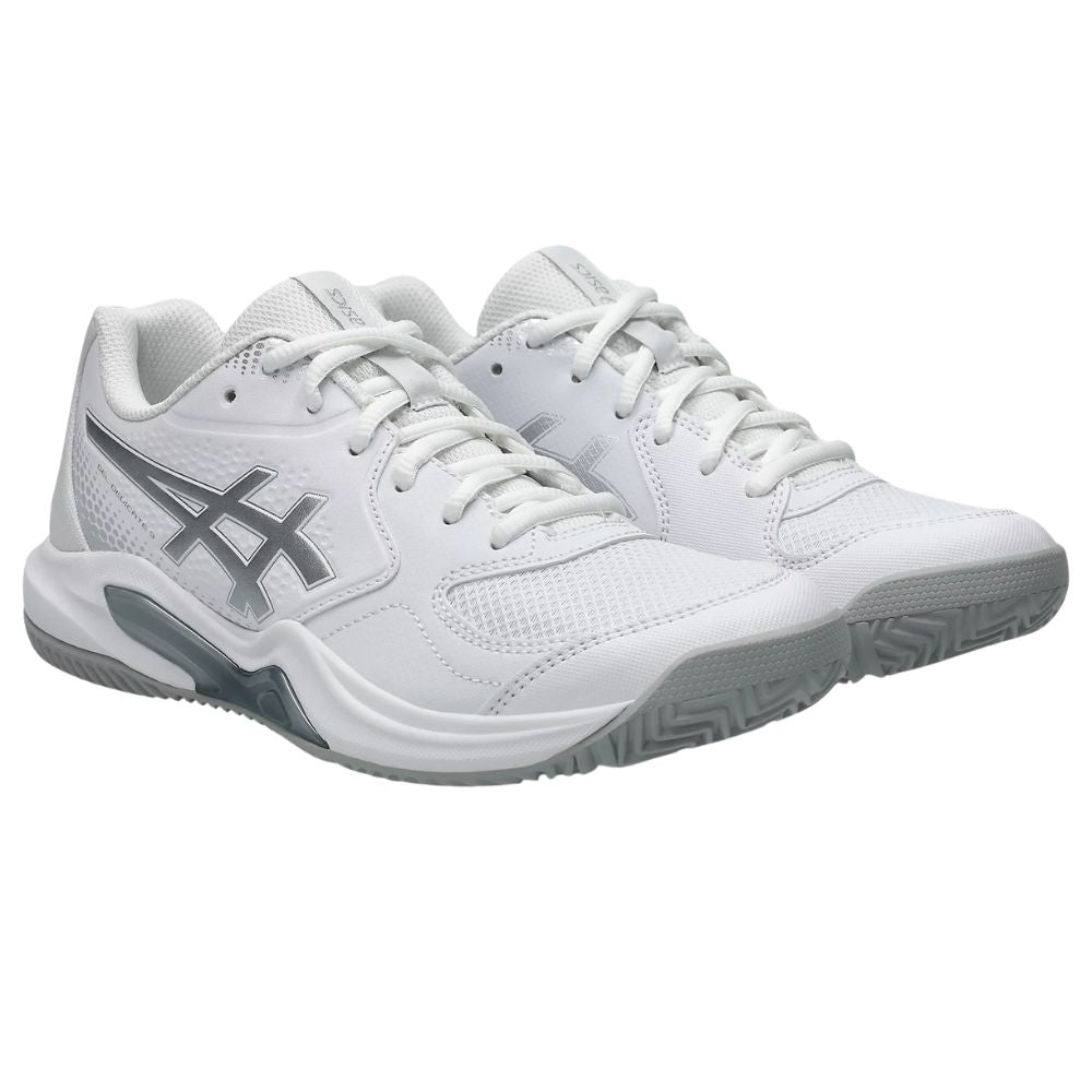 Asics Padelschoen Gel Dedicate 9 Padel Dames Wit Zilver Zijkant