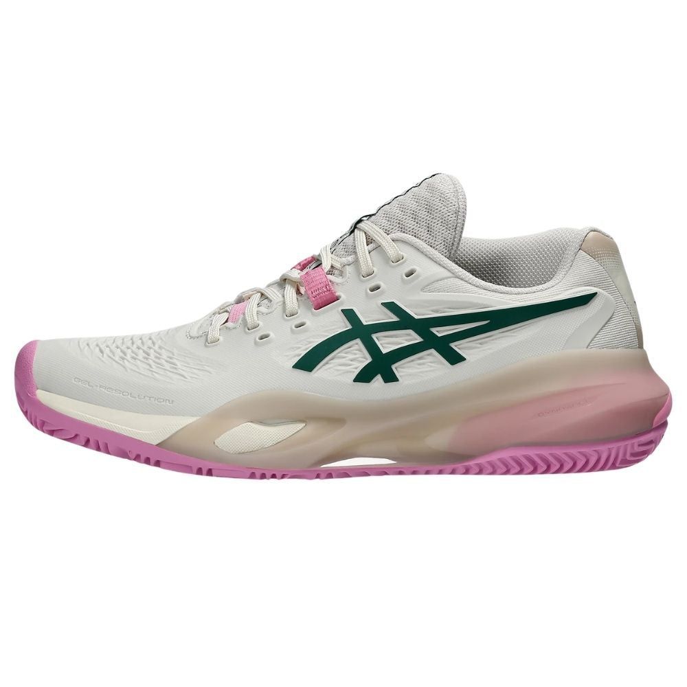 Asics Padelschoen Gel Resolution X Padel Dames Beige Links