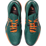 Asics Padelschoen Gel Resolution X Padel Heren Groen Oranje Bovenkant