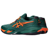 Asics Padelschoen Gel Resolution X Padel Heren Groen Oranje Zij