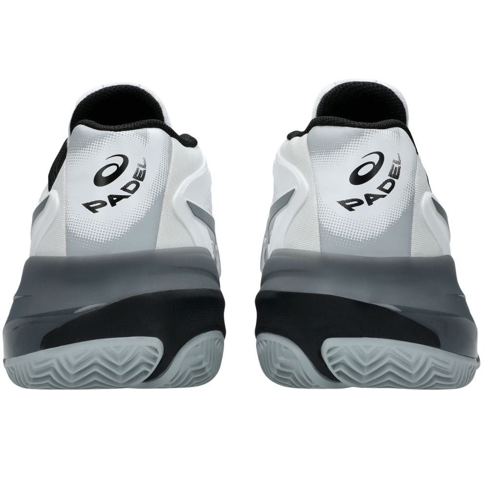 Asics Padelschoen Gel Resolution X Padel Heren Wit Grijs Achterkant