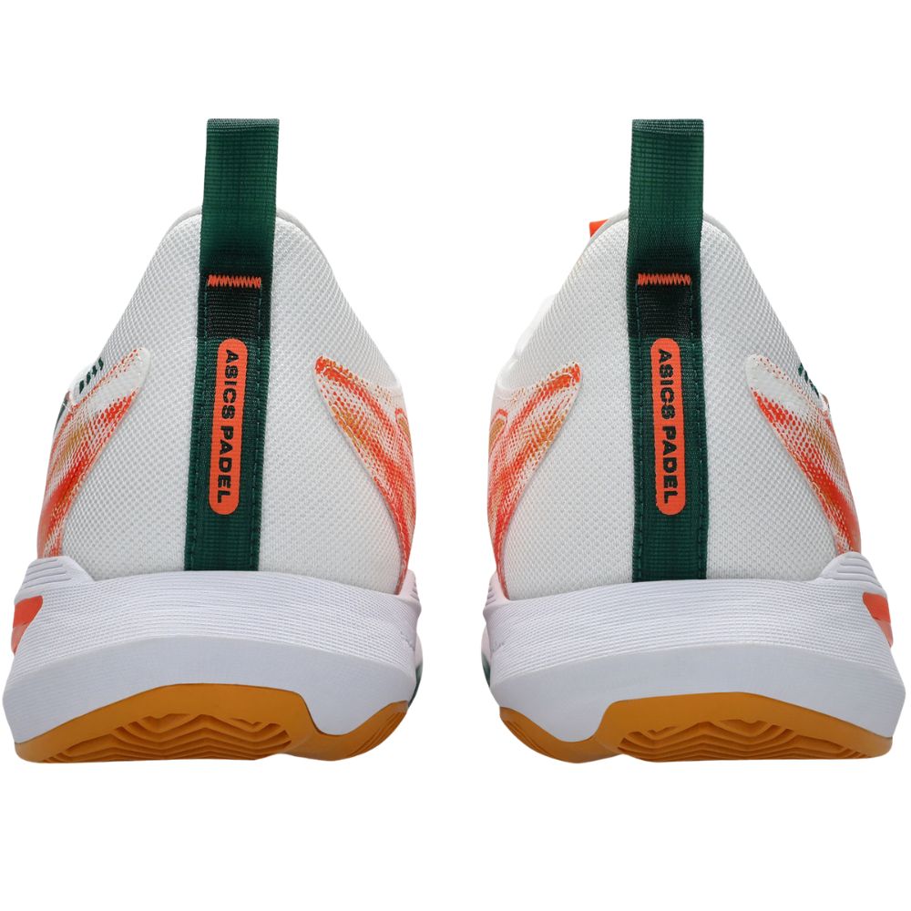 Asics Padelschoen Sonicsmash FF Heren Wit Oranje Achterkant