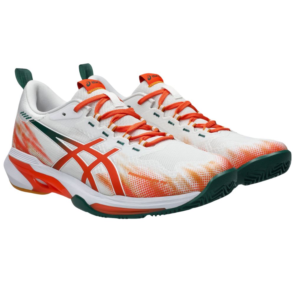 Asics Padelschoen Sonicsmash FF Heren Wit Oranje Zij