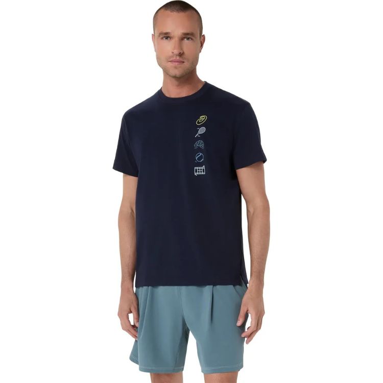 Asics T-Shirt Seasonal Graphic Tee Heren Navy