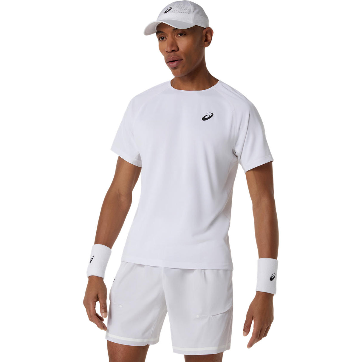 Asics T-Shirt Match SS Top Heren Wit Voor