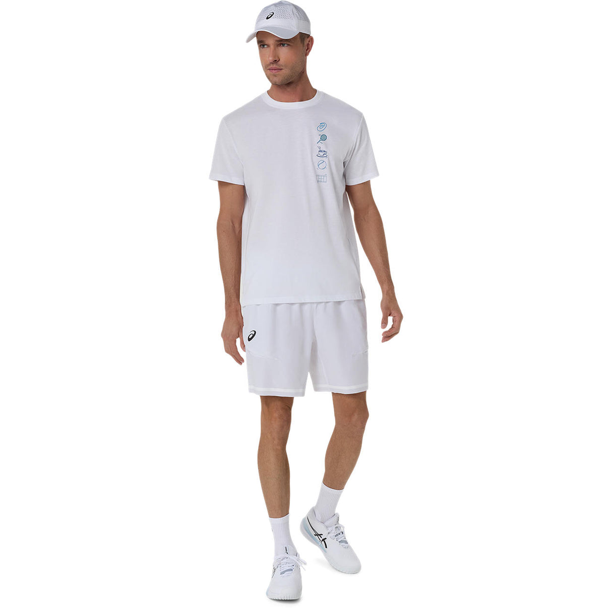Asics T-Shirt Seasonal Graphic Tee Heren Wit