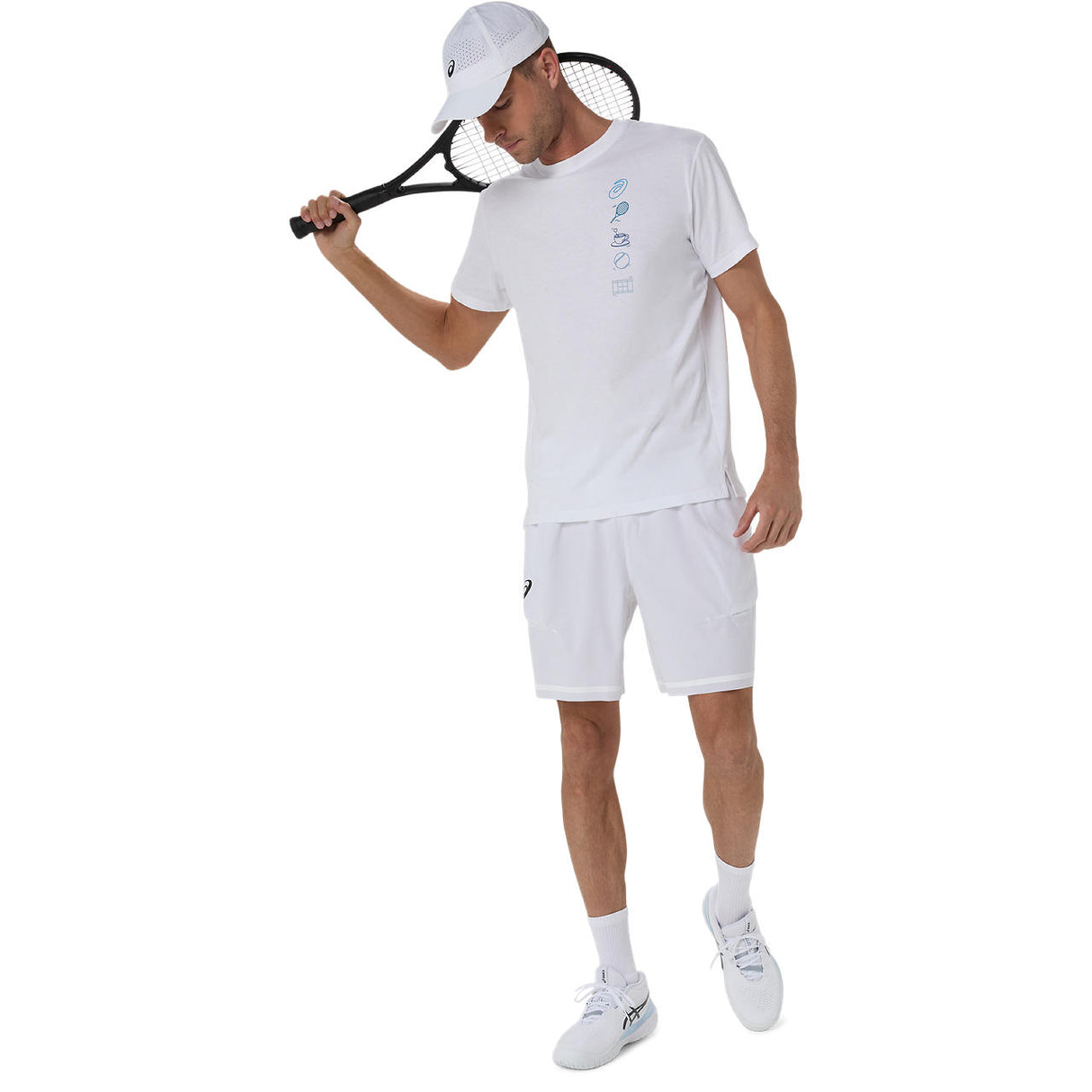 Asics T-Shirt Seasonal Graphic Tee Heren Wit