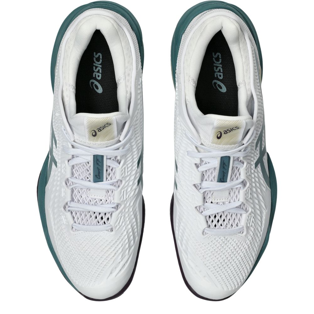 Asics Tennisschoen Court FF 3 Clay Heren Wit Groen Bovenkant