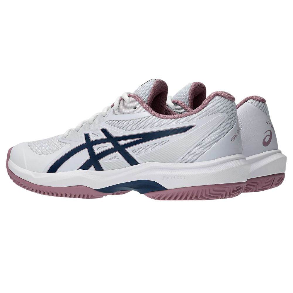 Asics Tennisschoen Game FF Clay  OC Dames Wit Roze Zijkant