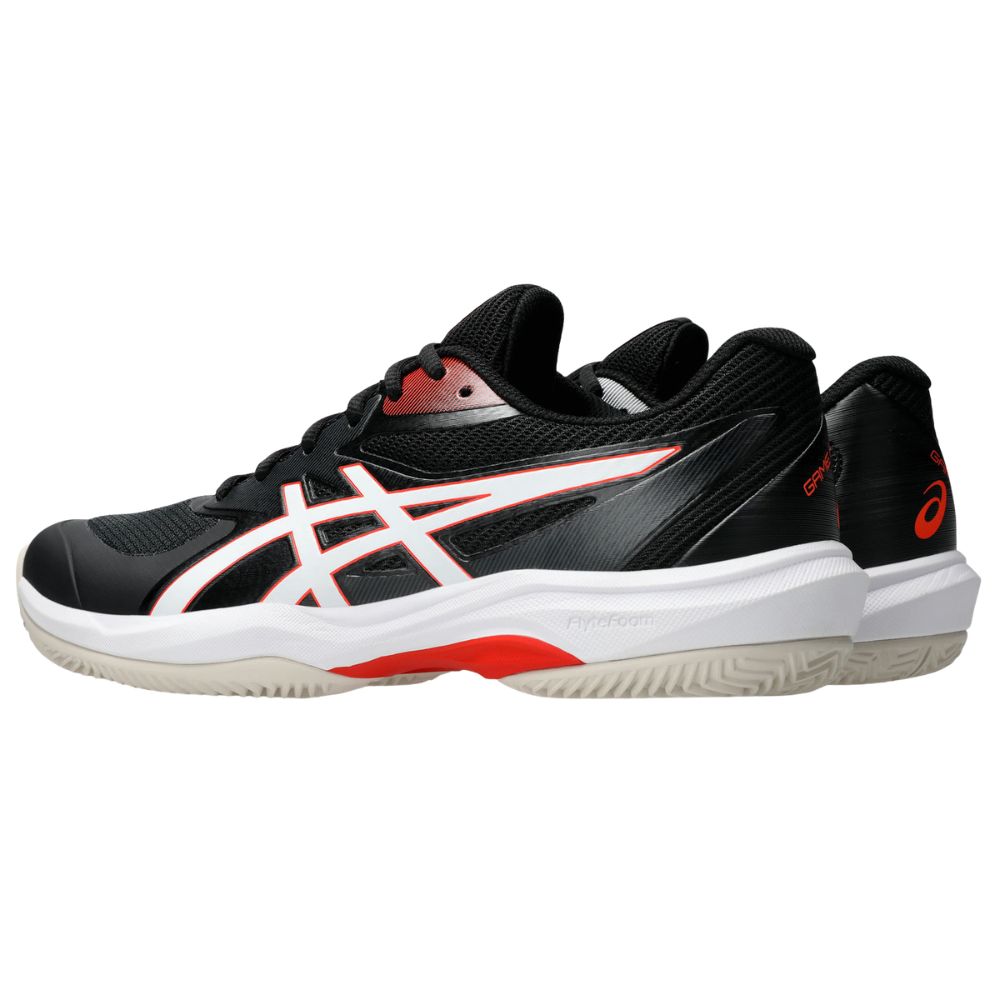Asics Tennisschoen Game FF Clay / OC Heren Zwart Wit Zijkant
