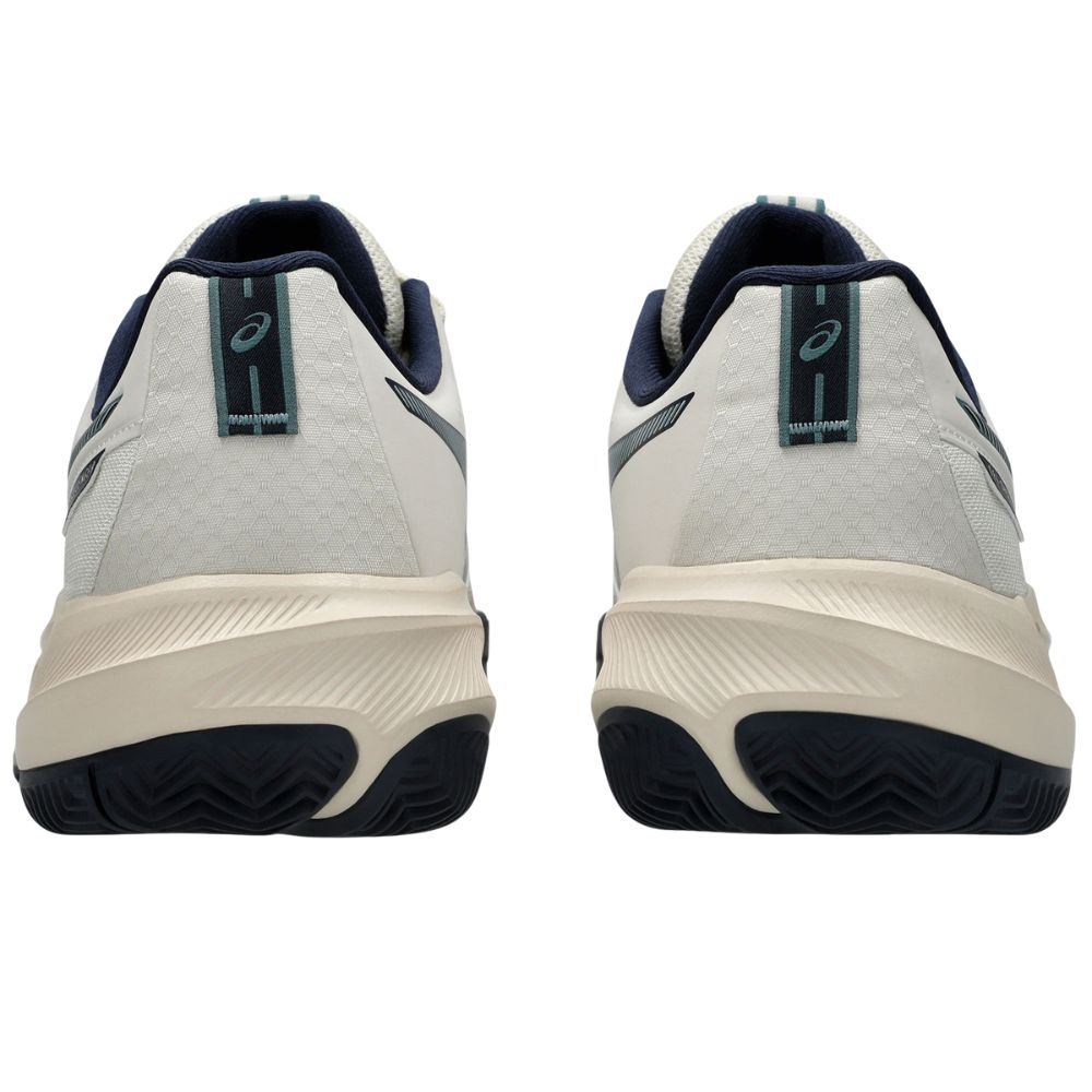 Asics Tennisschoen Gel Challenger Heren 15 Clay Heren Wit Blauw Achterkant