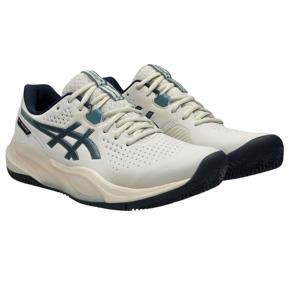 Asics Tennisschoen Gel Challenger Heren 15 Clay Heren Wit Blauw Zij