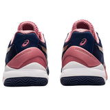 Asics Tennisschoen Gel Resolution 8 Clay Dames Donkerblauw Roze Achterkant