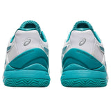 Asics Tennisschoen Gel Resolution 8 Clay Dames Wit Blauw Achterkant