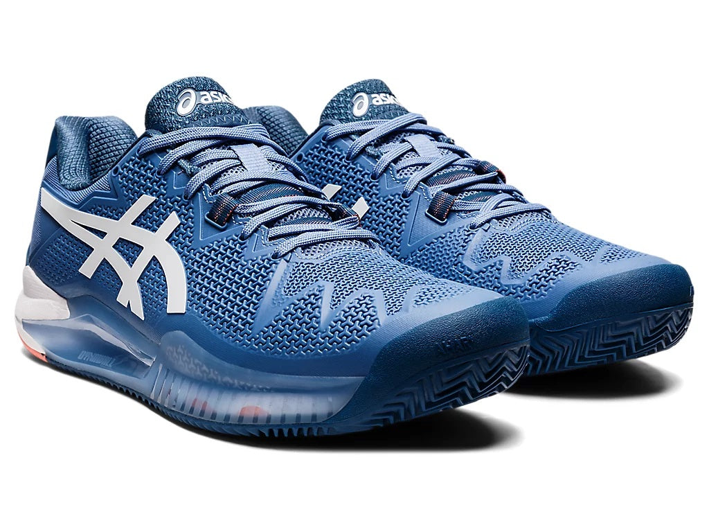 Asics Tennisschoen Gel Resolution 8 Clay Heren Blauw Zijkant