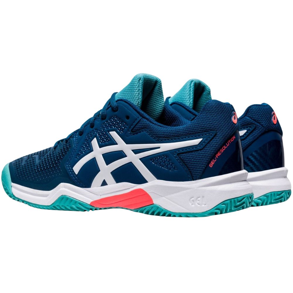 Asics Tennisschoen Gel Resolution 8 Clay Junior Blauw Zij