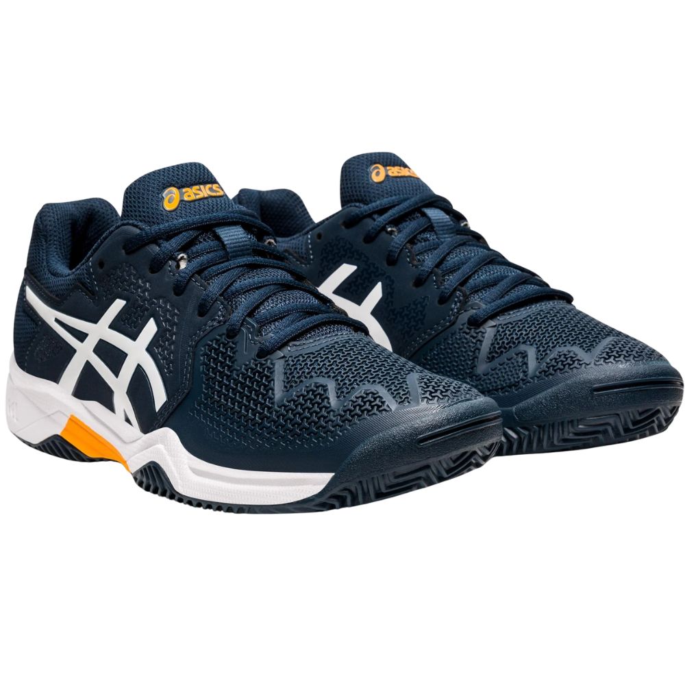 Asics Tennisschoen Gel Resolution 8 Clay Junior Donkerblauw Zij