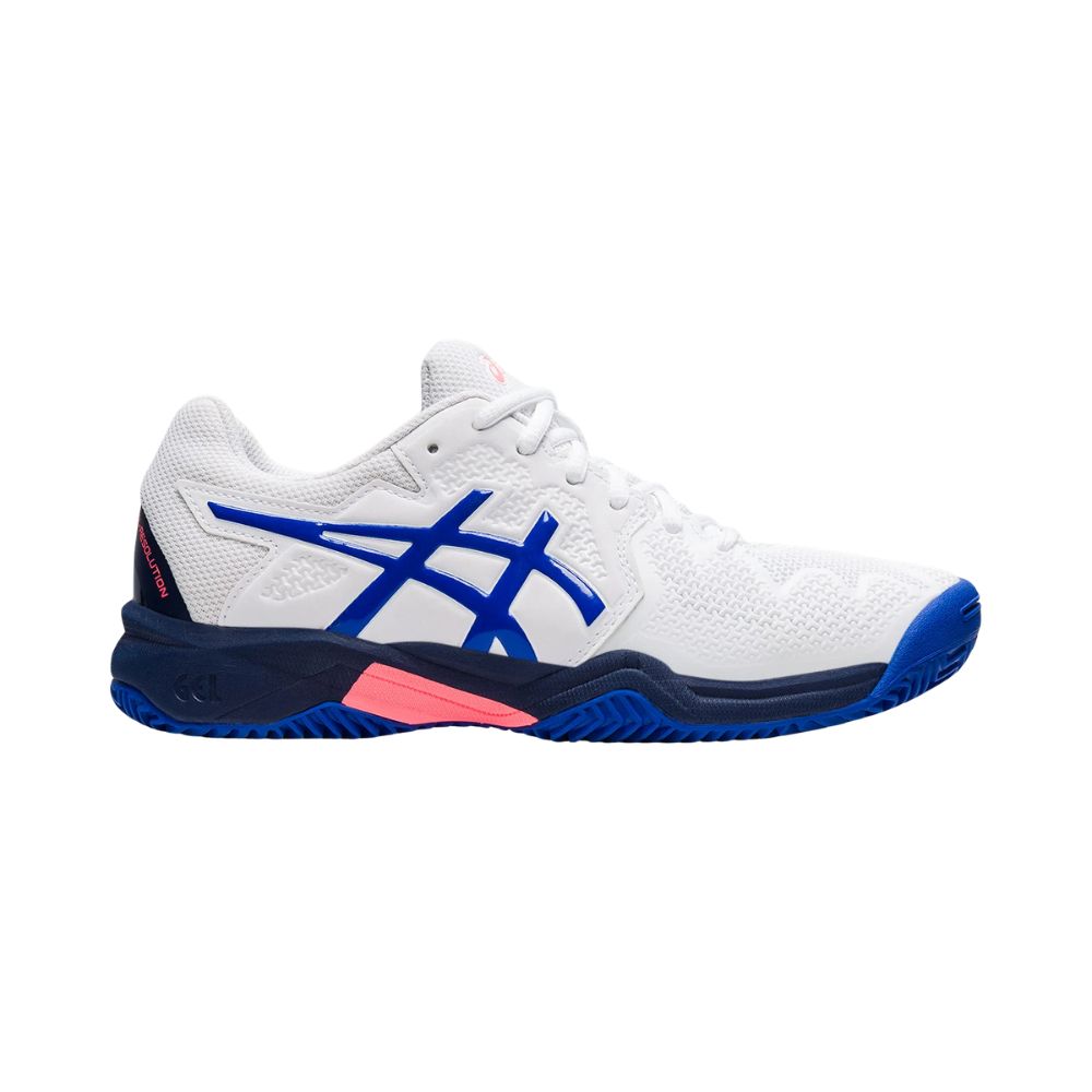 Asics Tennisschoen Gel Resolution 8 Clay Junior Wit Blauw