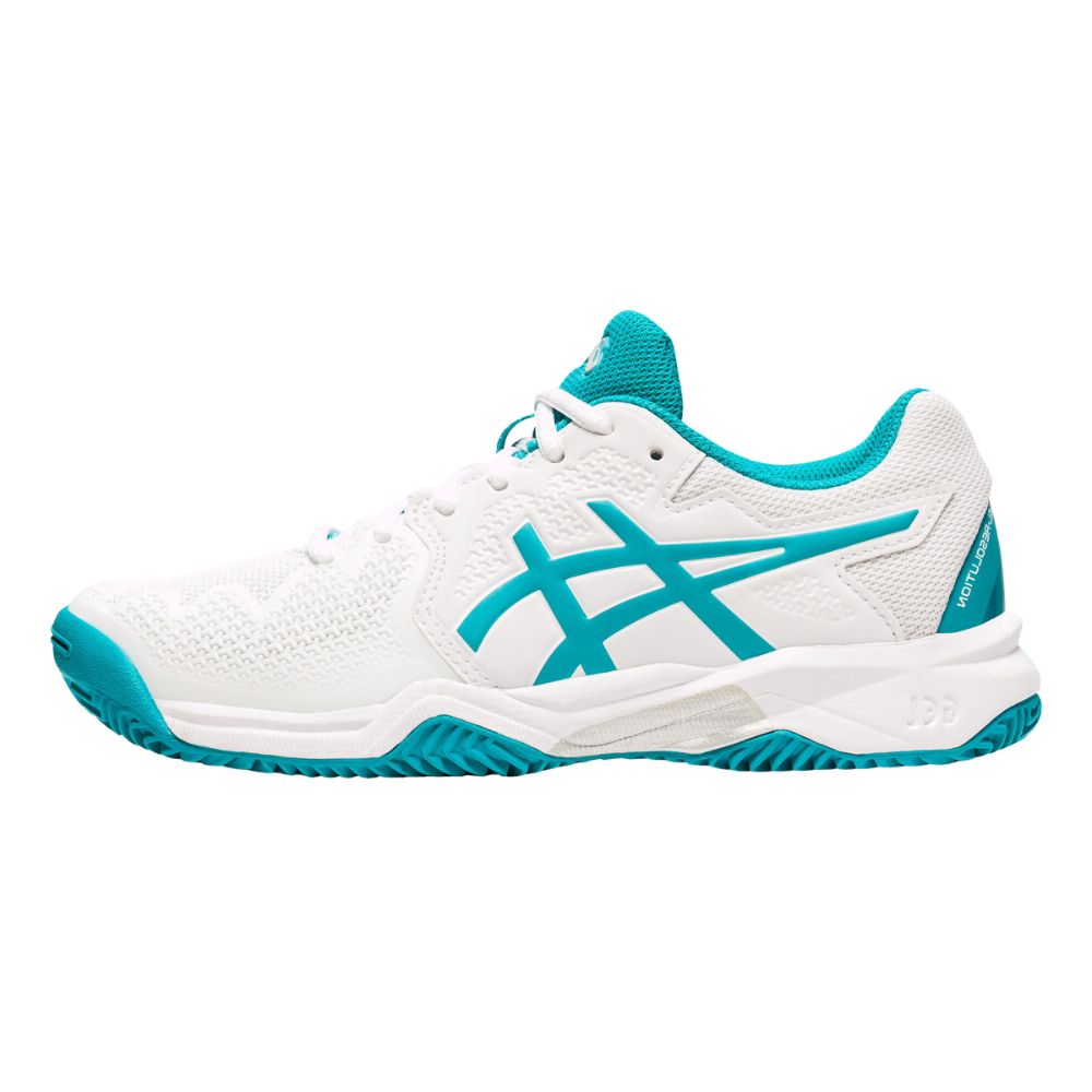 Asics Tennisschoen Gel Resolution 8 Clay Junior Wit Turquoise Links