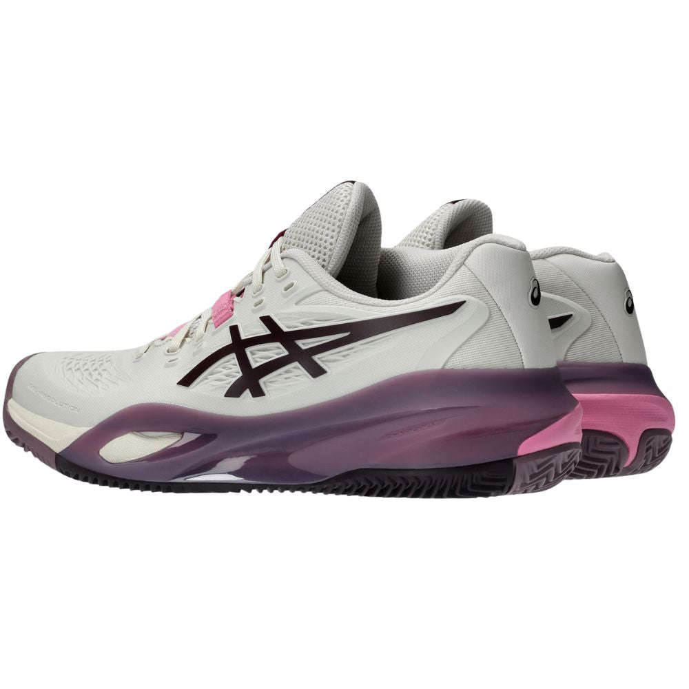 Asics Tennisschoen Gel Resolution X Clay Dames Wit Paars Zijkant
