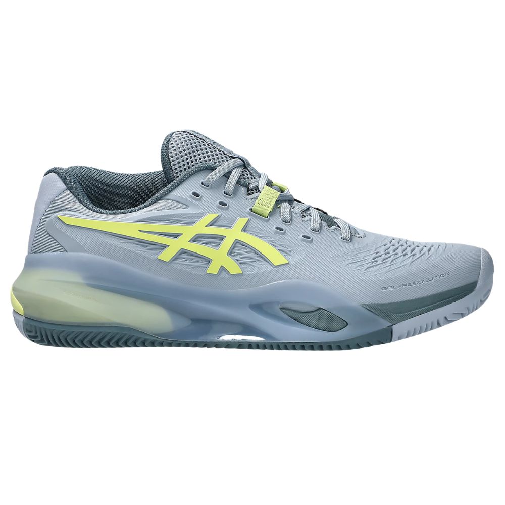 Asics Tennisschoen Gel Resolution X Clay Heren Grijs Blauw Rechts